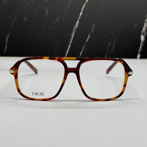 NEW DIOR DIORBLACKSUITO N3I 2500 SQUARE HAVANA EYEGLASSES DIOR - Picture 3 of 9